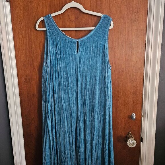 Soft Surroundings Teal Maxi Dress - Picture 5 of 7